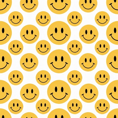 Yellow Smiley Faces Pattern