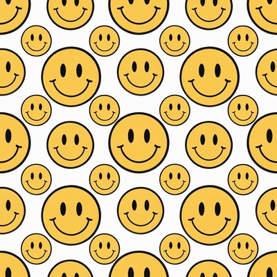 Yellow Smiley Faces Pattern