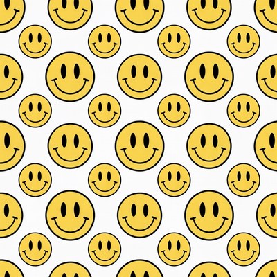 Yellow Smiley Faces Pattern