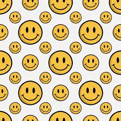 Yellow Smiley Faces Pattern