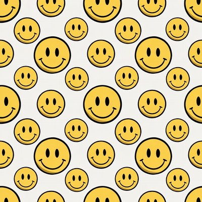 Yellow Smiley Faces Pattern