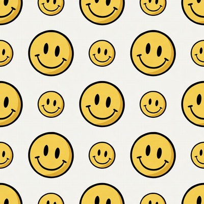Yellow Smiley Faces Pattern