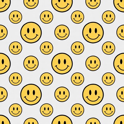 Yellow Smiley Faces Pattern