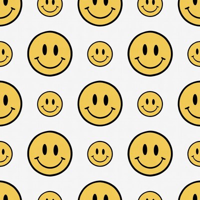 Yellow Smiley Faces Pattern