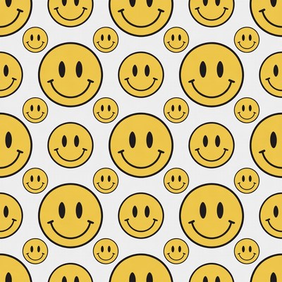 Yellow Smiley Faces Pattern