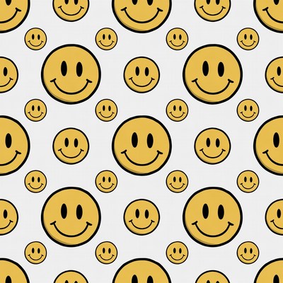Yellow Smiley Faces Pattern