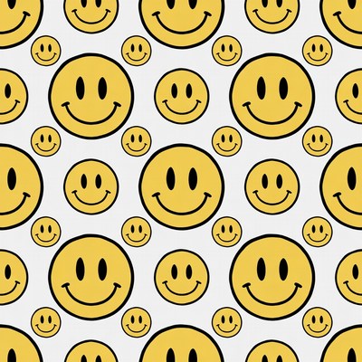 Yellow Smiley Faces Pattern