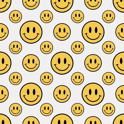 Yellow Smiley Faces Pattern