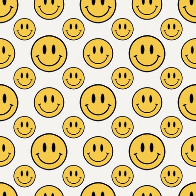 Yellow Smiley Faces Pattern