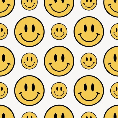 Yellow Smiley Faces Pattern