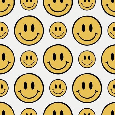 Yellow Smiley Faces Pattern