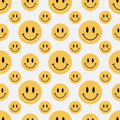 Yellow Smiley Faces Pattern