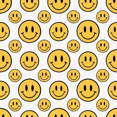 Yellow Smiley Faces Pattern