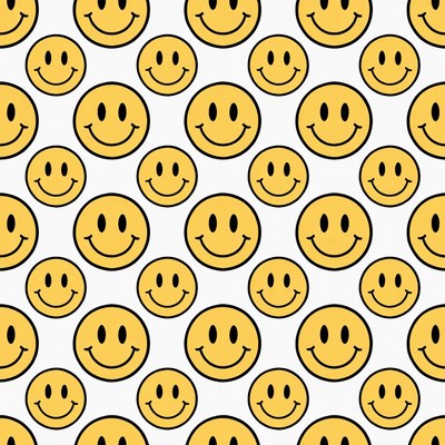 Yellow Smiley Faces Pattern