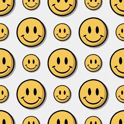 Yellow Smiley Faces Pattern