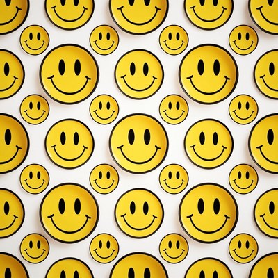 Yellow Smiley Faces Pattern
