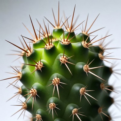 Spiky green cactus plant