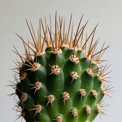 Spiky green cactus plant