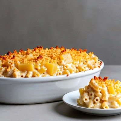 Creamy Mac and Cheese with Breadcrumb Topping
