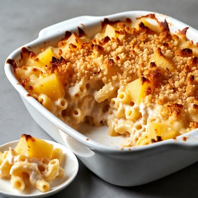Pineapple Mac and Cheese Casserole