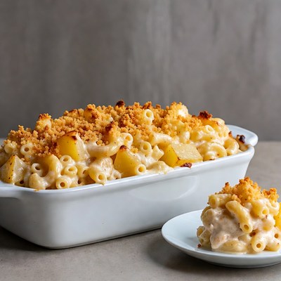 Macaroni and cheese with potatoes