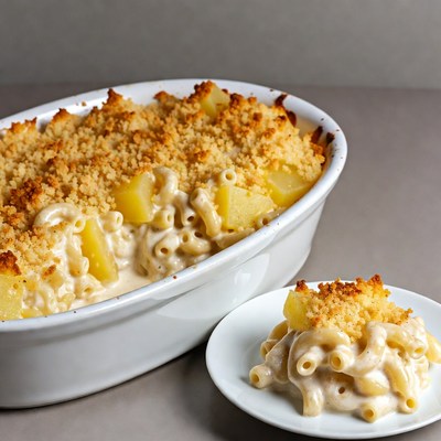 Pineapple Mac and Cheese Casserole
