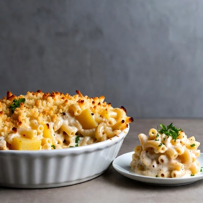 Creamy Mac and Cheese with Breadcrumb Topping