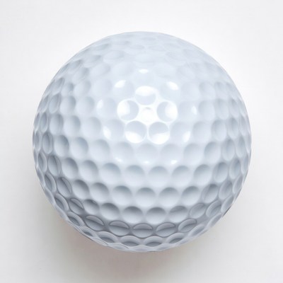 White golf ball isolated