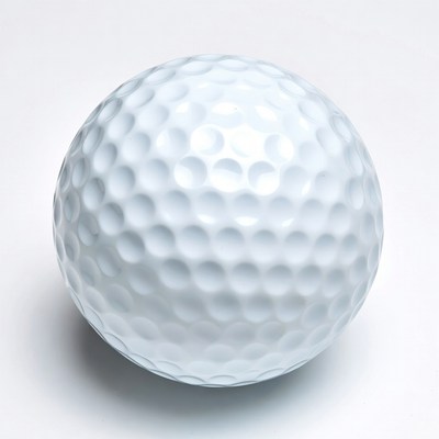 White golf ball isolated