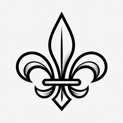 Black Fleur-de-lis Symbol