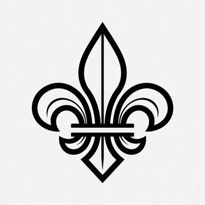 Black Fleur-de-lis Symbol