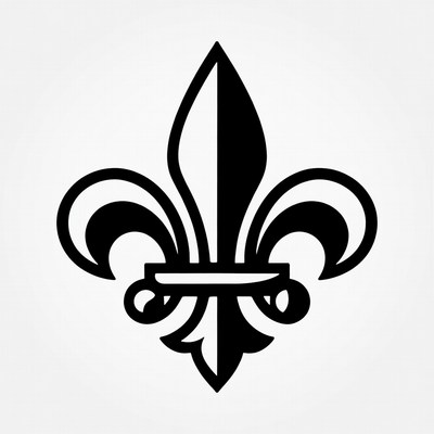 Black Fleur-de-lis Symbol