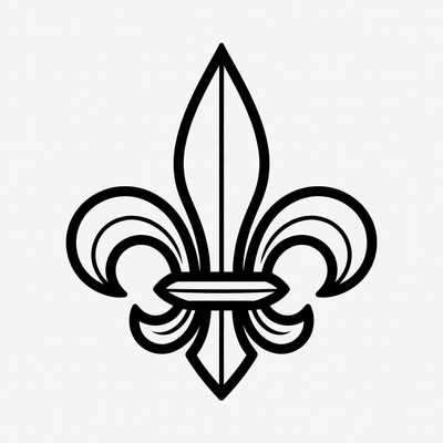 Fleur-de-lis symbol outline