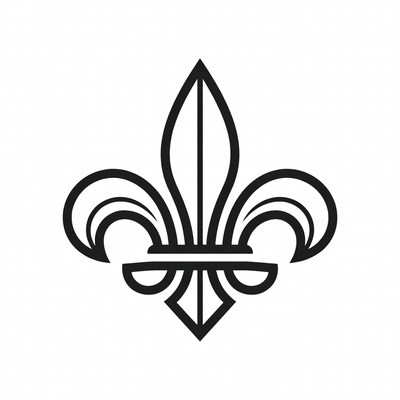 Black Fleur-de-lis Symbol