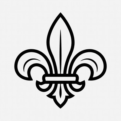 Black Fleur-de-lis Symbol