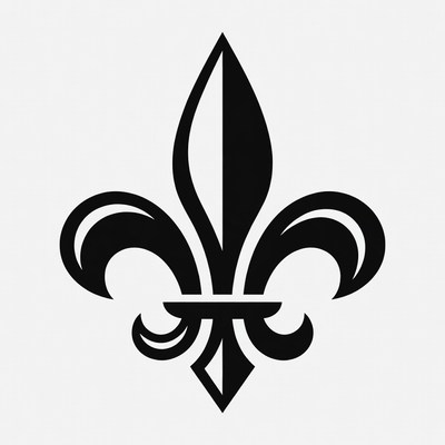 Black Fleur-de-lis Symbol