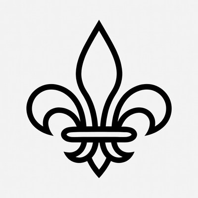 Black Fleur-de-lis Symbol