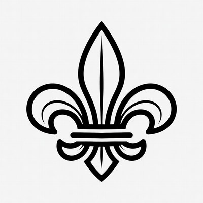 Black Fleur-de-lis Symbol