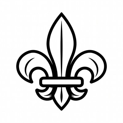 Black Fleur-de-lis Symbol