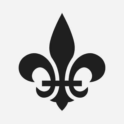 Black Fleur-de-lis Symbol