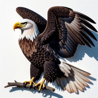 Bald Eagle with Wings Spread