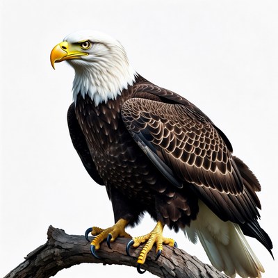 Bald Eagle Perched on Branch