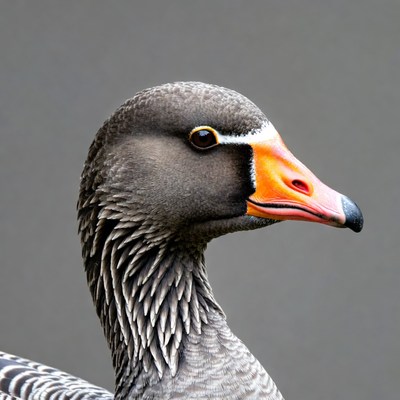 Grey goose head profile view