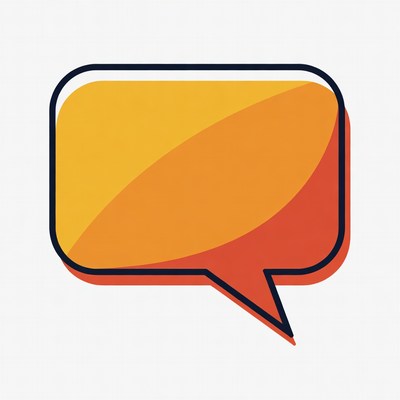 Yellow speech bubble illustration