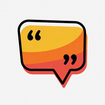 Yellow Cartoon Quote Speech Bubble