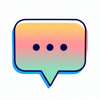 Colorful Gradient Speech Bubble Icon