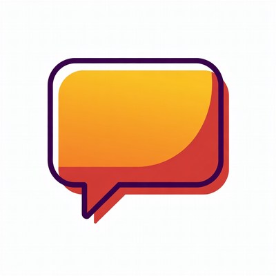 Empty Yellow Speech Bubble Icon