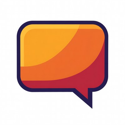 Orange speech bubble icon