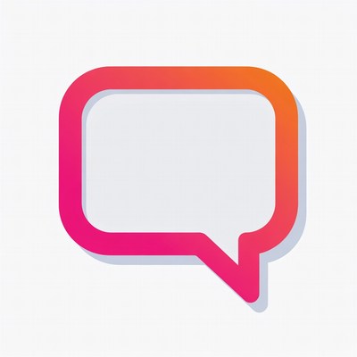 Pink Empty Speech Bubble