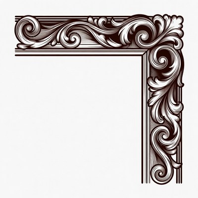 Ornate Victorian Corner Frame